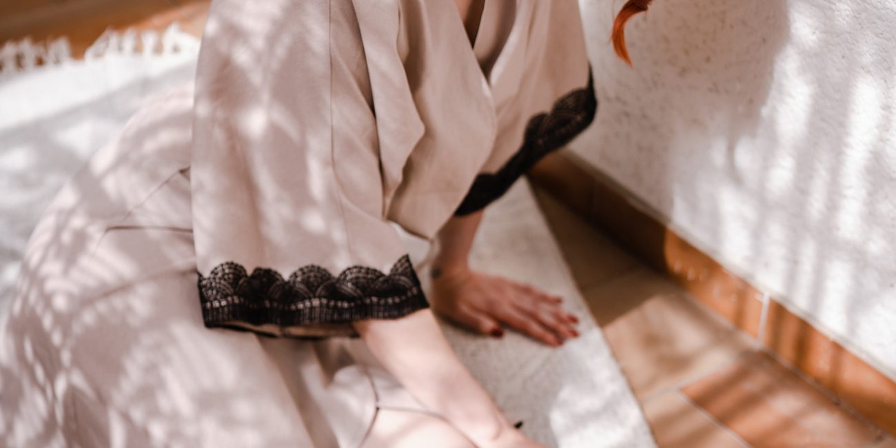bohémske ľanové kimono